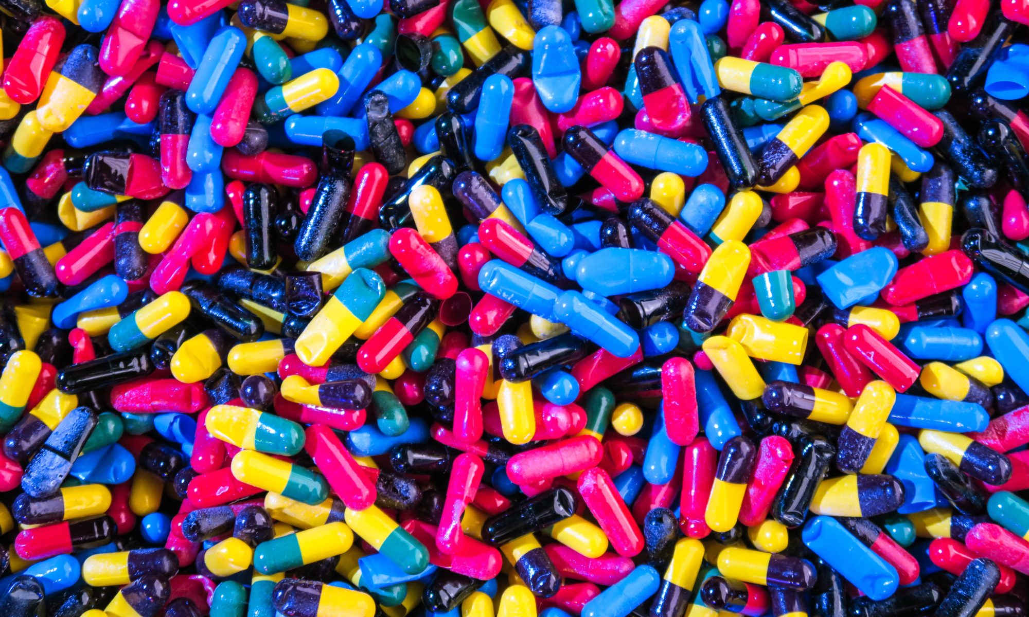 pile of coloured pill capsules